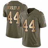 Nike Falcons 44 Vic Beasley Jr Olive Gold Salute To Service Limited Jersey Dzhi,baseball caps,new era cap wholesale,wholesale hats